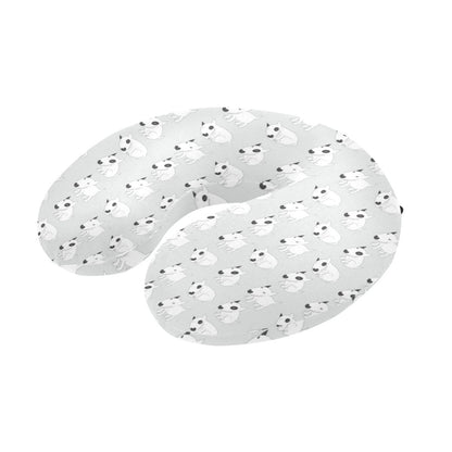 Bull Terrier hand draw Print Pattern U-Shaped Travel Neck Pillow-JTAMIGO.COM