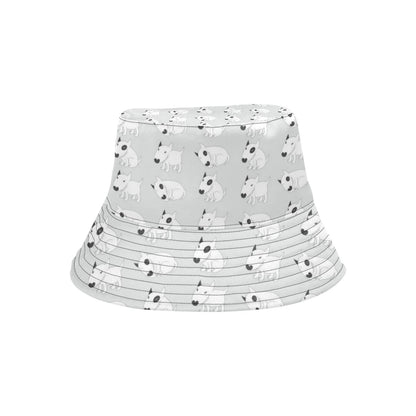Bull Terrier hand draw Print Pattern Unisex Bucket Hat