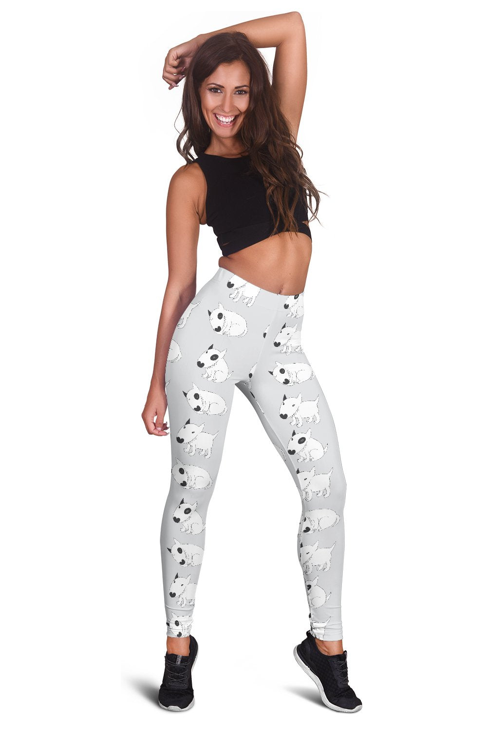 Bull Terrier hand draw Print Pattern Women Leggings
