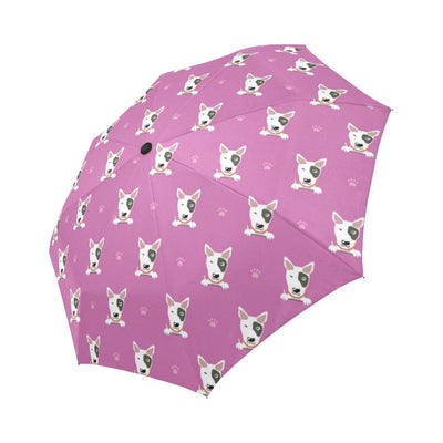 Bull Terrier Happy Print Pattern Automatic Foldable Umbrella