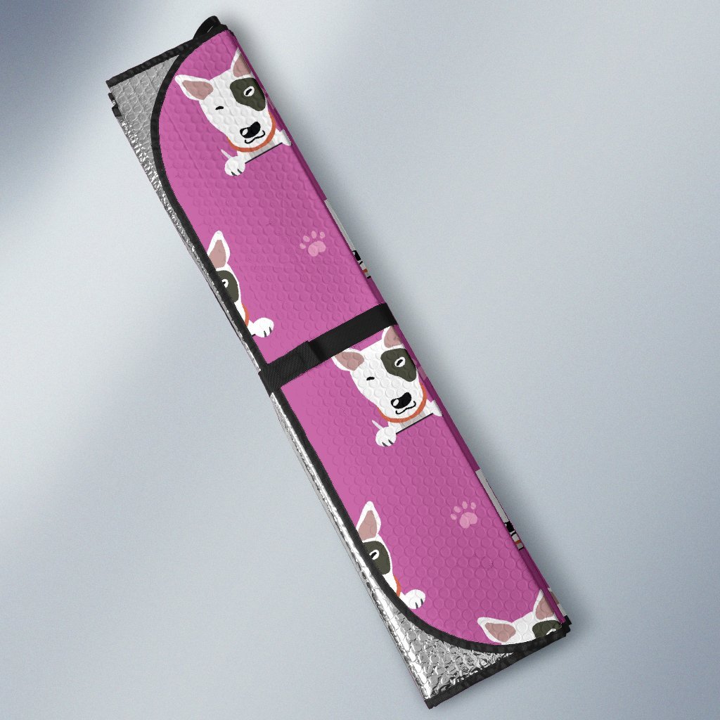 Bull Terrier Happy Print Pattern Car Sun Shade For Windshield