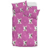 Bull Terrier Happy Print Pattern Duvet Cover Bedding Set