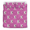 Bull Terrier Happy Print Pattern Duvet Cover Bedding Set