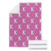 Bull Terrier Happy Print Pattern Fleece Blanket