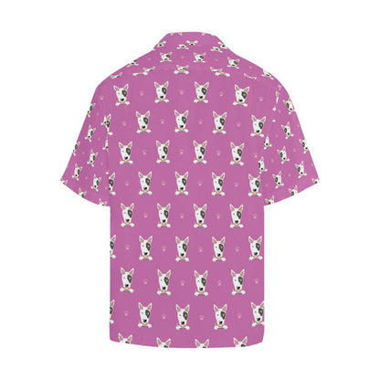 Bull Terrier Happy Print Pattern Men Aloha Hawaiian Shirt