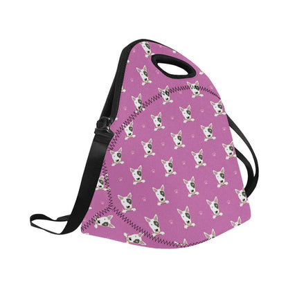 Bull Terrier Happy Print Pattern Neoprene Lunch Bag (Model 1669)(Large)-JTAMIGO.COM