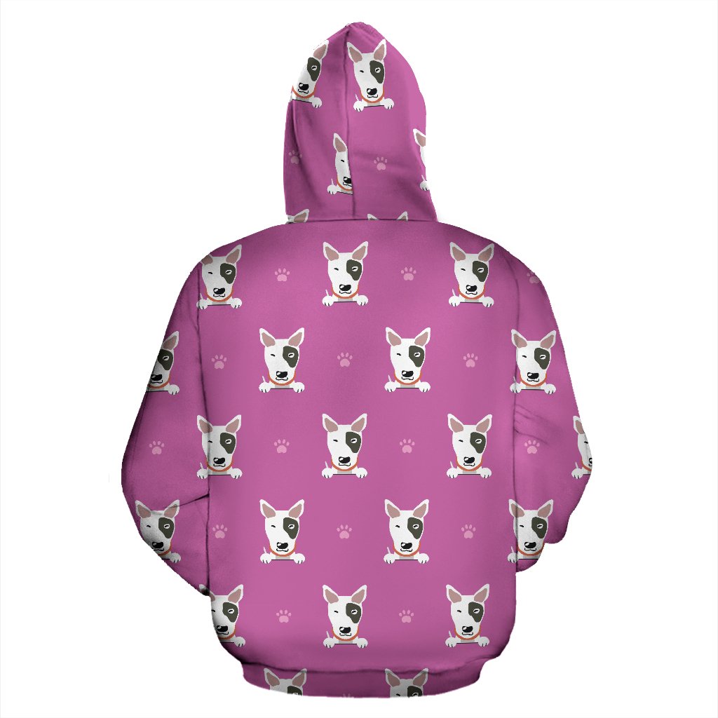 Bull Terrier Happy Print Pattern Pullover Hoodie