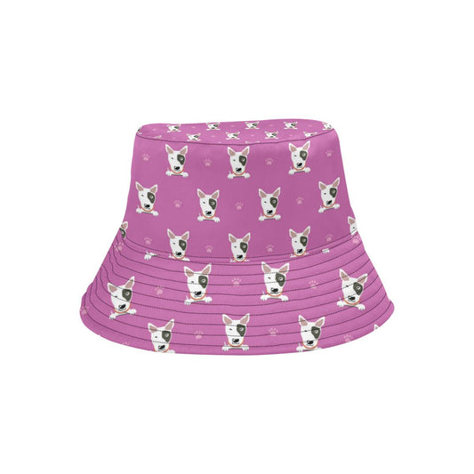 Bull Terrier Happy Print Pattern Unisex Bucket Hat