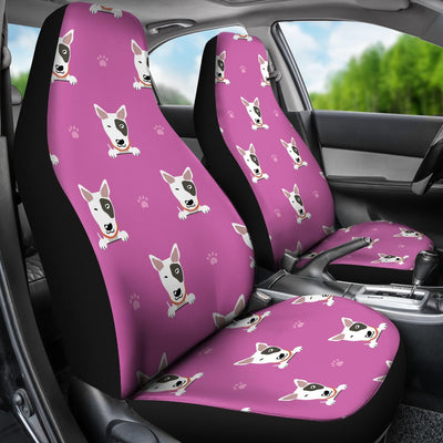 Bull Terrier Happy Print Pattern Universal Fit Car Seat Covers