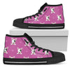 Bull Terrier Happy Print Pattern Women High Top Shoes