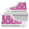 Bull Terrier Happy Print Pattern Women High Top Shoes