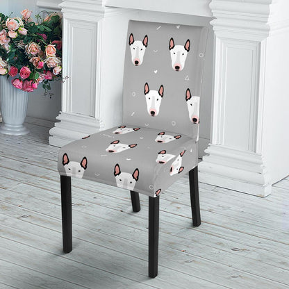 Bull Terrier Head Print Pattern Dinning Chair Slipper-JTAMIGO.COM