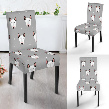 Bull Terrier Head Print Pattern Dinning Chair Slipper-JTAMIGO.COM