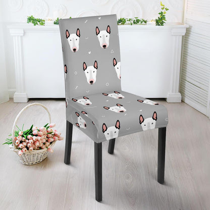 Bull Terrier Head Print Pattern Dinning Chair Slipper-JTAMIGO.COM