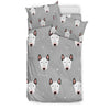 Bull Terrier Head Print Pattern Duvet Cover Bedding Set