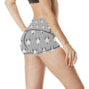 Bull Terrier Head Print Pattern High Waisted Spandex Shorts-JTAMIGO.COM