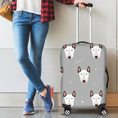 Bull Terrier Head Print Pattern Luggage Cover Protector
