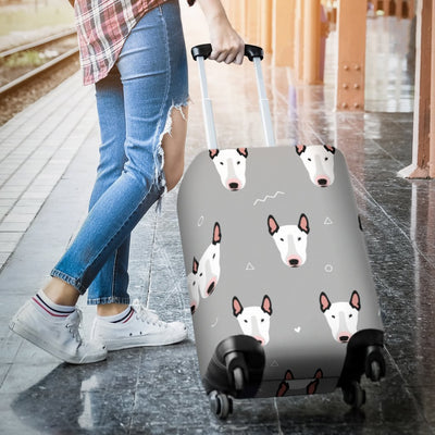 Bull Terrier Head Print Pattern Luggage Cover Protector