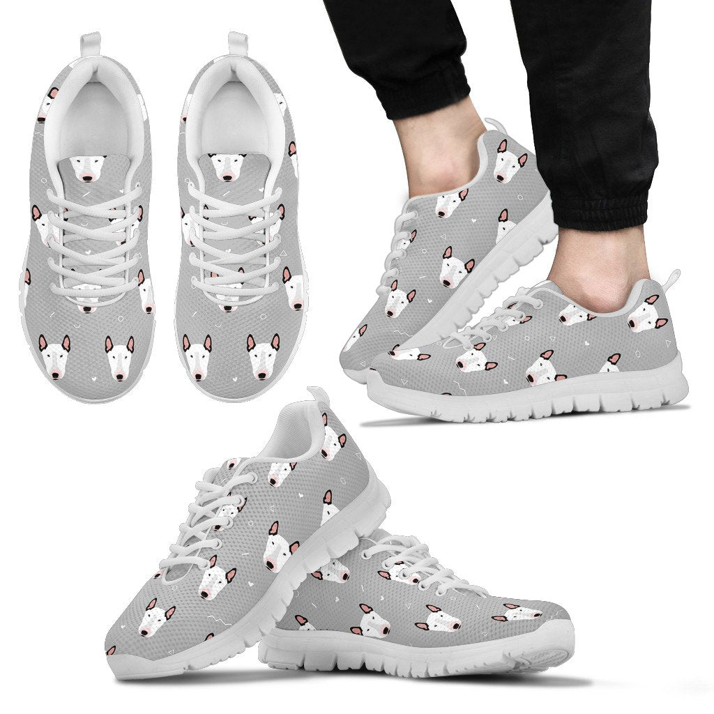 Bull Terrier Head Print Pattern Men Sneakers Shoes