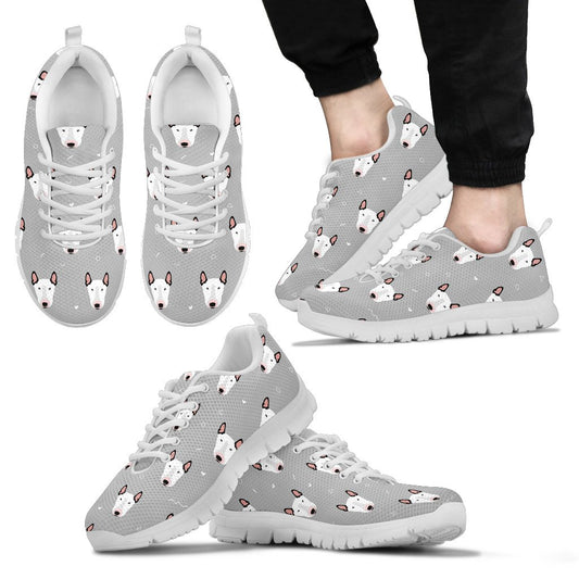 Bull Terrier Head Print Pattern Men Sneakers Shoes