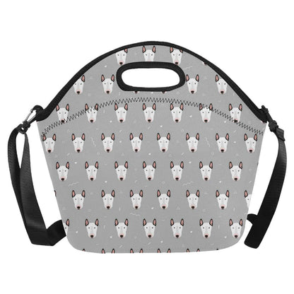 Bull Terrier Head Print Pattern Neoprene Lunch Bag (Model 1669)(Large)-JTAMIGO.COM
