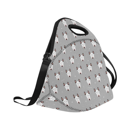 Bull Terrier Head Print Pattern Neoprene Lunch Bag (Model 1669)(Large)-JTAMIGO.COM