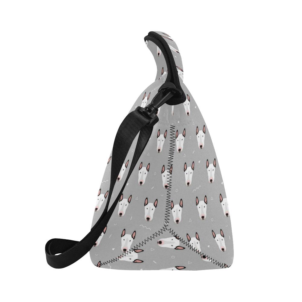 Bull Terrier Head Print Pattern Neoprene Lunch Bag (Model 1669)(Large)-JTAMIGO.COM