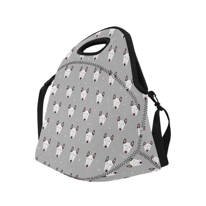 Bull Terrier Head Print Pattern Neoprene Lunch Bag (Model 1669)(Large)-JTAMIGO.COM