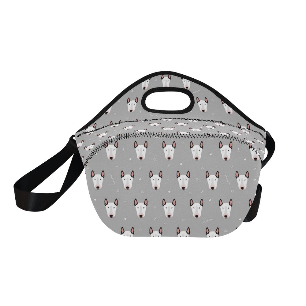 Bull Terrier Head Print Pattern Neoprene Lunch Bag (Model 1669)(Large)-JTAMIGO.COM