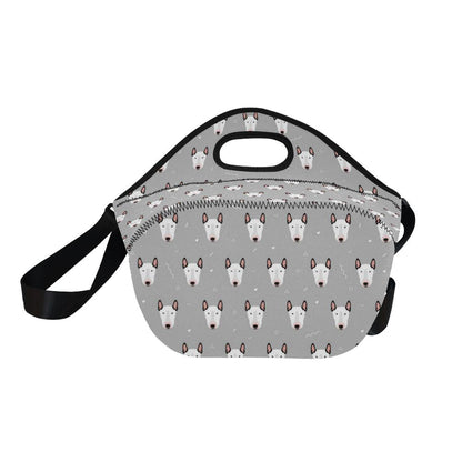 Bull Terrier Head Print Pattern Neoprene Lunch Bag (Model 1669)(Large)-JTAMIGO.COM