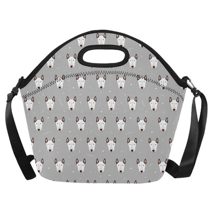 Bull Terrier Head Print Pattern Neoprene Lunch Bag (Model 1669)(Large)-JTAMIGO.COM