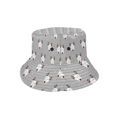Bull Terrier Head Print Pattern Unisex Bucket Hat