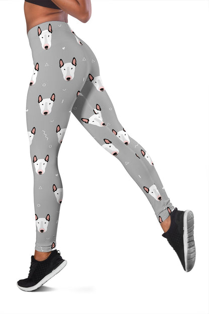 Bull Terrier Head Print Pattern Women Leggings