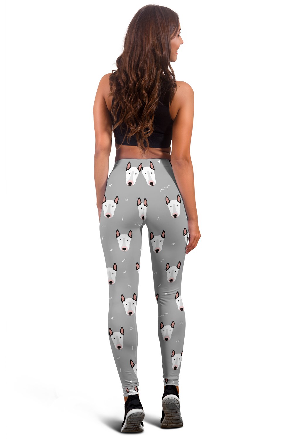 Bull Terrier Head Print Pattern Women Leggings