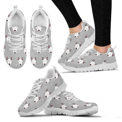 Bull Terrier Head Print Pattern Women Sneakers Shoes