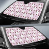 Bull Terrier Pink Print Pattern Car Sun Shade For Windshield