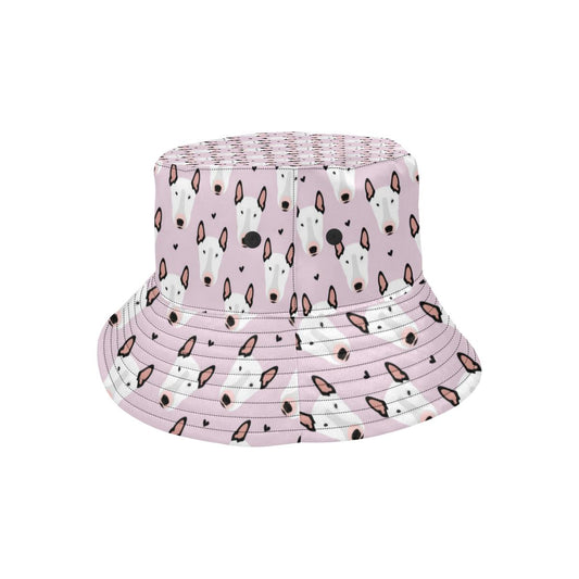 Bull Terrier Pink Print Pattern Unisex Bucket Hat
