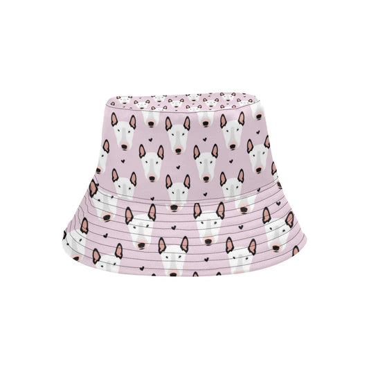 Bull Terrier Pink Print Pattern Unisex Bucket Hat