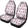 Bull Terrier Pink Print Pattern Universal Fit Car Seat Covers