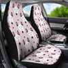 Bull Terrier Pink Print Pattern Universal Fit Car Seat Covers