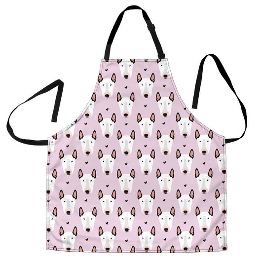 Bull Terrier Pink Print Pattern Women Apron