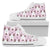 Bull Terrier Pink Print Pattern Women High Top Shoes