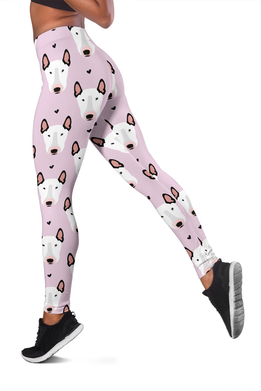 Bull Terrier Pink Print Pattern Women Leggings