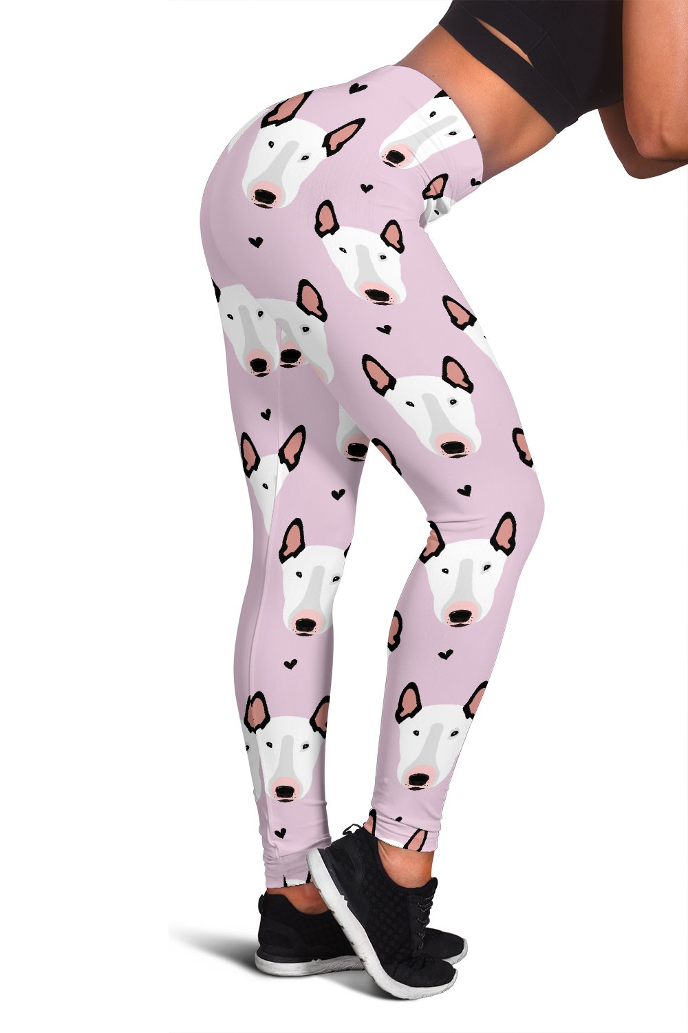 Bull Terrier Pink Print Pattern Women Leggings