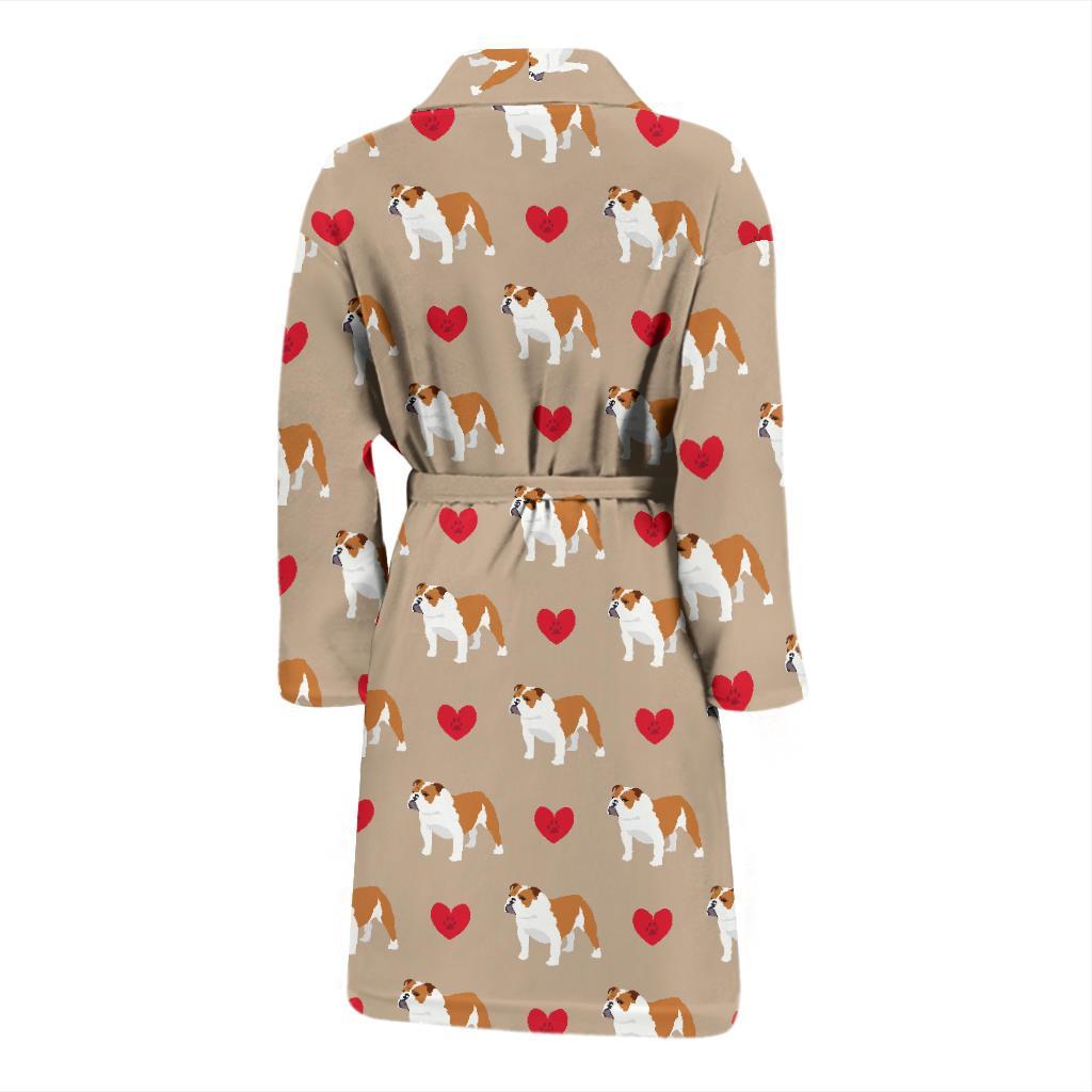 Bulldogs Pattern Print Design 02 Men Bathrobe-JORJUNE.COM