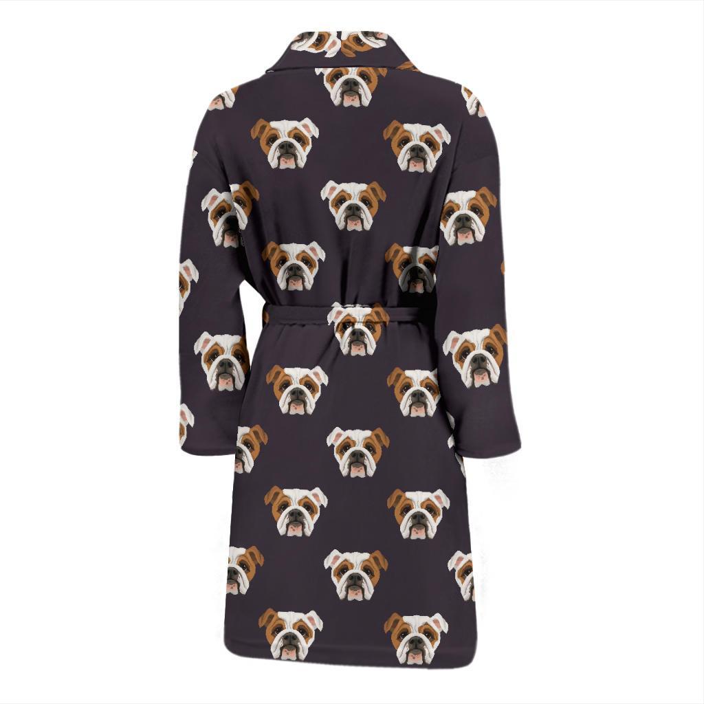 Bulldogs Pattern Print Design 03 Men Bathrobe-JORJUNE.COM