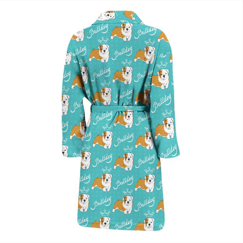 Bulldogs Pattern Print Design 05 Men Bathrobe-JORJUNE.COM