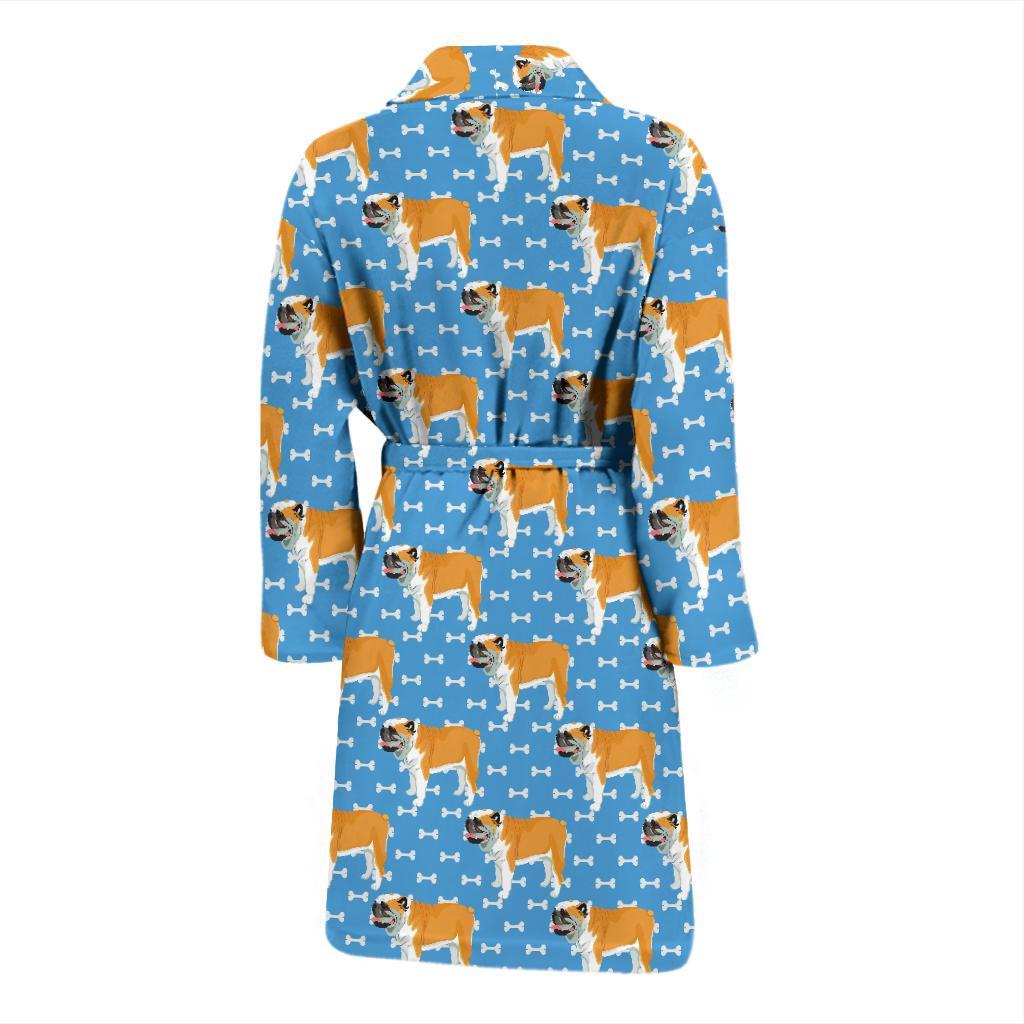 Bulldogs Pattern Print Design 06 Men Bathrobe-JORJUNE.COM