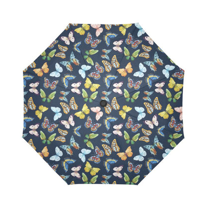 Butterfly Beautiful Print Pattern Automatic Foldable Umbrella