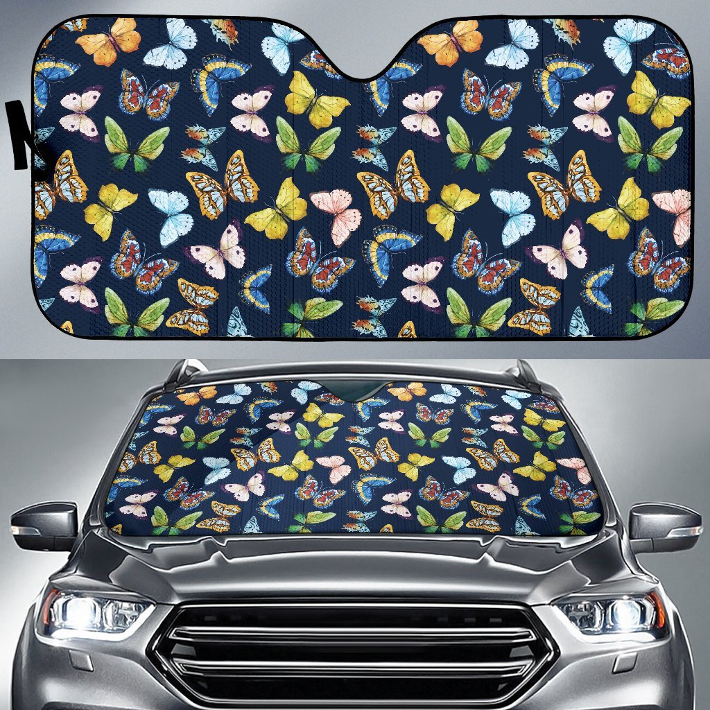 Butterfly Beautiful Print Pattern Car Sun Shade For Windshield